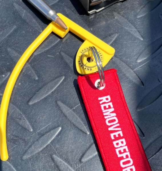 TriggerSafe - Chamber Flag with "REMOVE BEFORE PEW PEW" Lanyard